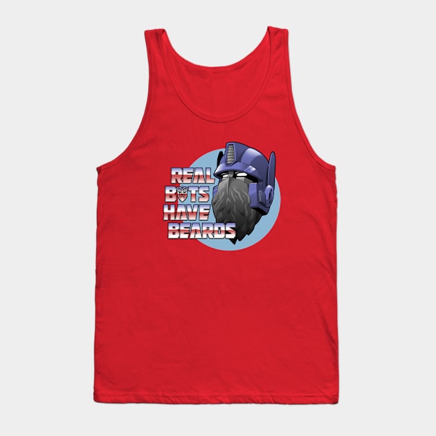 Real Bots Have Beards Tank Top by ClayGrahamArt